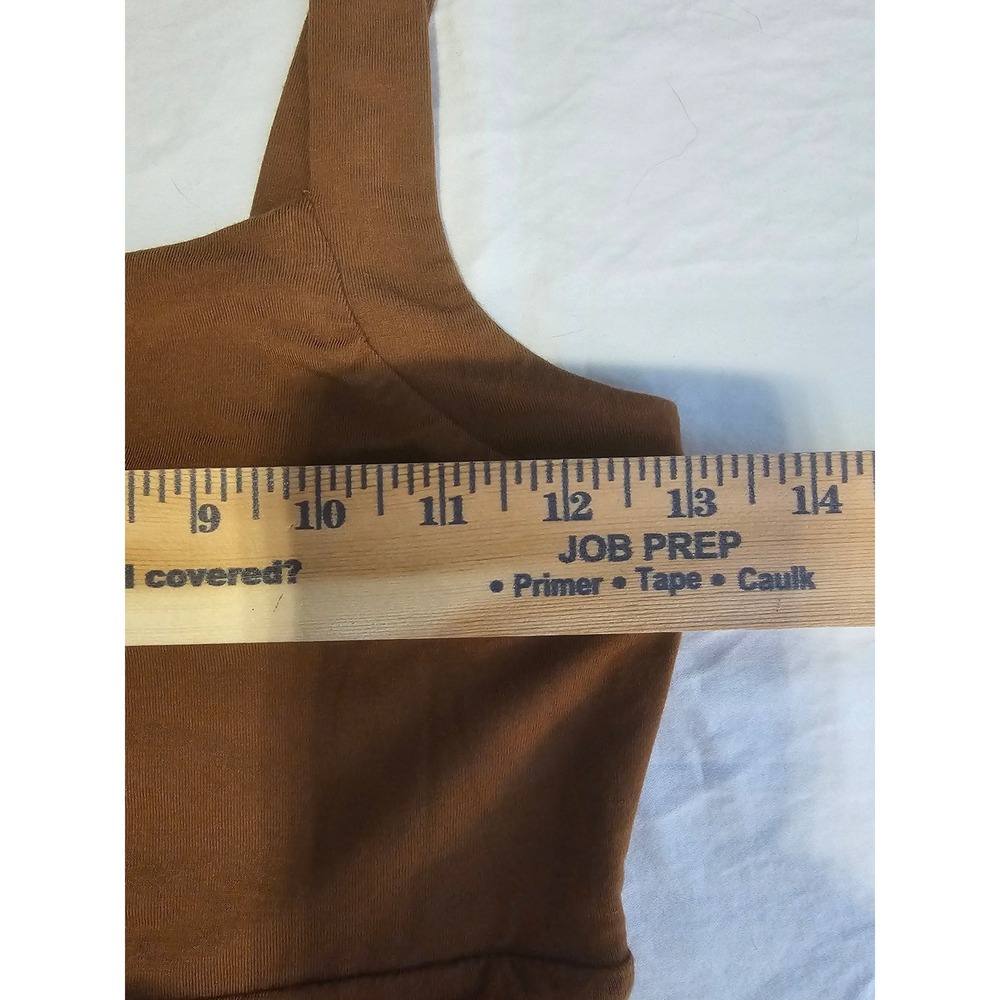 Good American Essential Maxi Dress Brown Square Neck GDK0101 Womens Size 0 - Picture 7 of 8